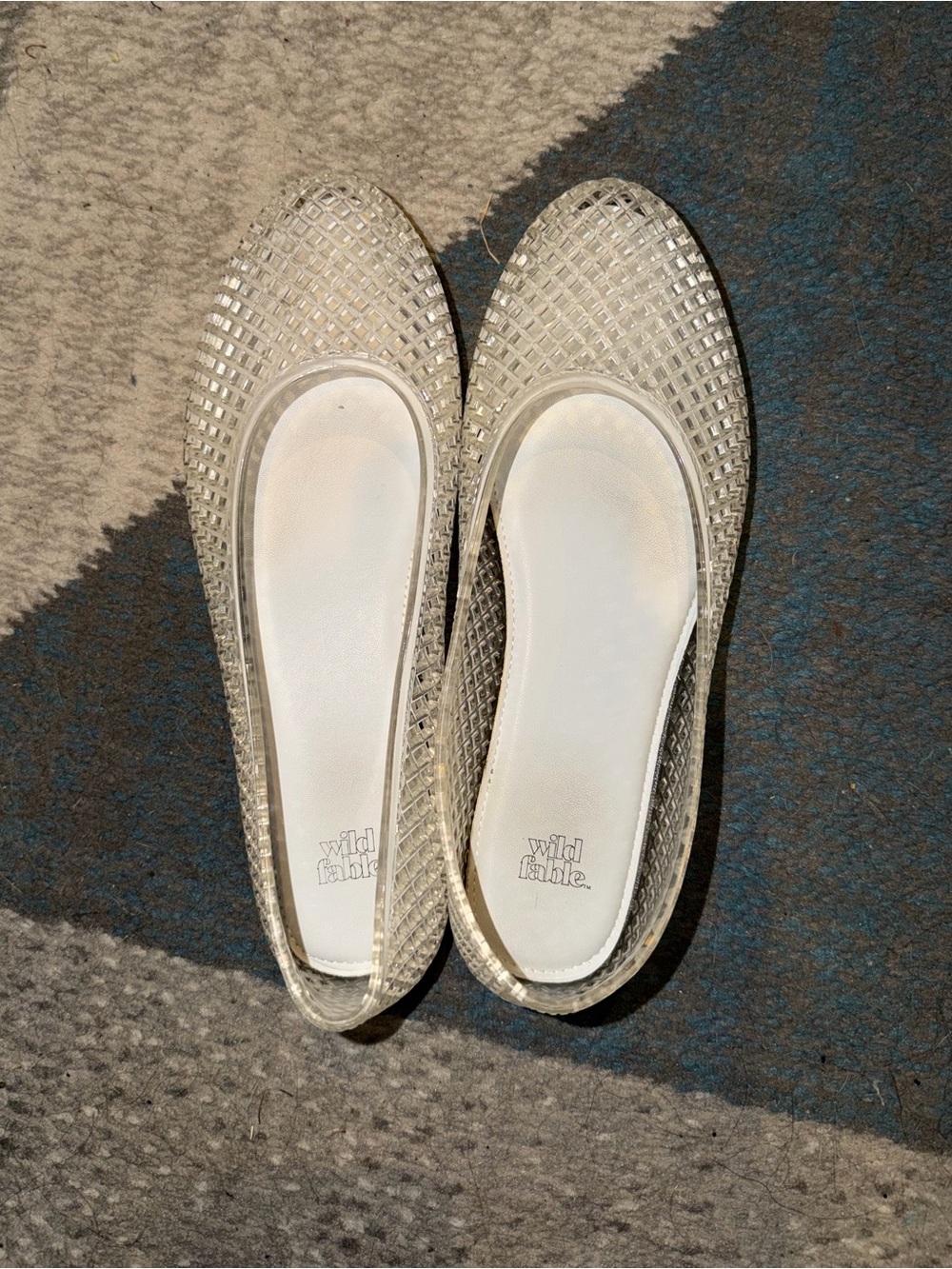 Wild Fable Jelly Ballet Flats with Lattice Design